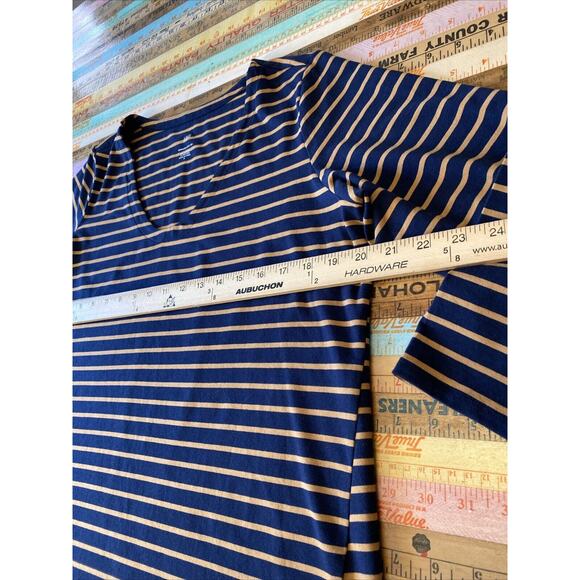 J Jill M Stripe Forward Seam Long Sleeve T-shirt Peasant Ruffle Lot of 2 Tops - Picture 12 of 14